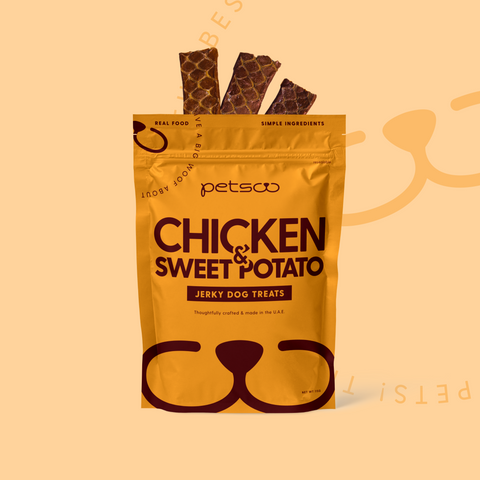 CHICKEN & SWEET POTATO JERKY (115g)