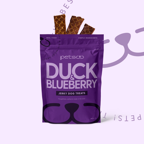 DUCK & BLUEBERRY JERKY (115g)